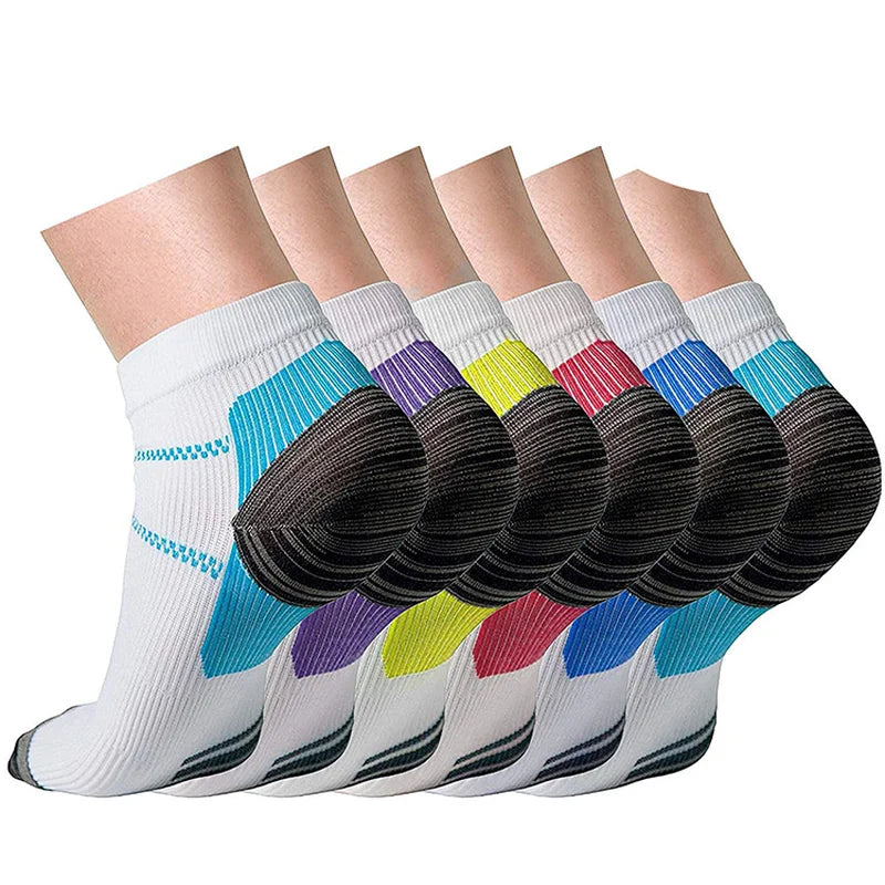 Brothock Colored Compression Running Socks